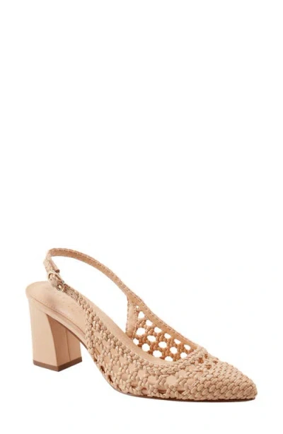 Marc Fisher Ltd Zaiden Slingback Pointed Toe Pump In Light Natural
