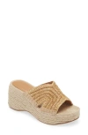 Marc Fisher Ltd Zakki Platform Wedge Sandal In Light Natural