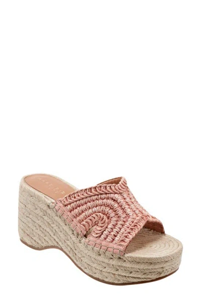 Marc Fisher Ltd Zakki Platform Wedge Sandal In Medium Pink