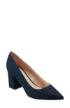 Marc Fisher Ltd Zala Block Heel Pump In Dark Blue