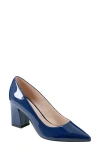 Marc Fisher Ltd Zala Block Heel Pump In Dark Blue