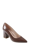 Marc Fisher Ltd Zala Block Heel Pump In Dark Brown 201