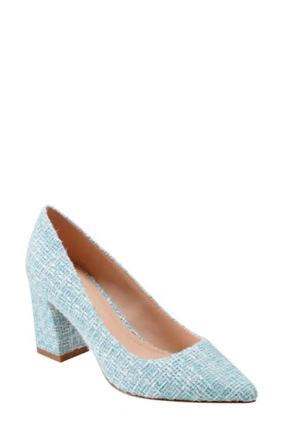 Marc Fisher Ltd Zala Block Heel Pump In Light Blue