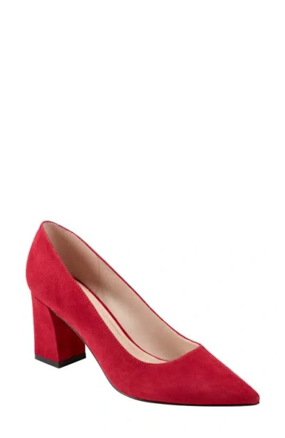 Marc Fisher Ltd Zala Block Heel Pump In Medium Red 611