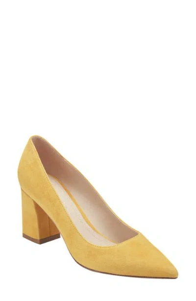 Marc Fisher Ltd Zala Block Heel Pump In Yellow