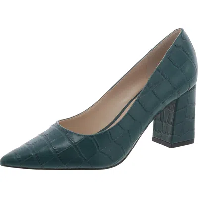 Marc Fisher Ltd Zala12 Womens Leather Block Heel Pumps In Multi