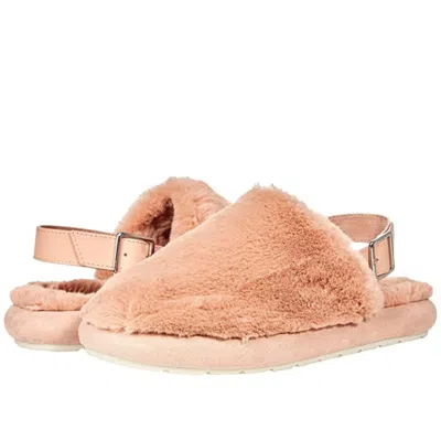 Marc Fisher Ltd Zister Slipper Women's Taupe Faux Fur Slingback Gal1078 In Nude