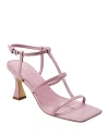 Marc Fisher Ltd Women's Dennie Square Toe Strappy Mid Heel Sandals In Light Pink