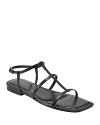 Marc Fisher Ltd Women's Marris Square Toe Strappy Flat Sandals In Black