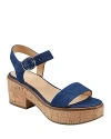 Marc Fisher Ltd Women's Quessa Block Heel Platform Sandals In Dark Blue