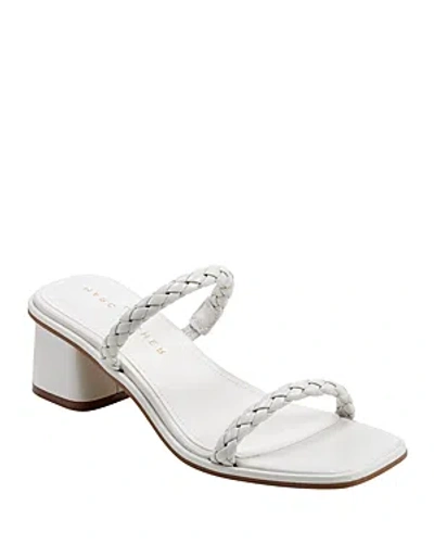 Marc Fisher Ltd. Women's Thoral Block Heel Slide Sandals In White