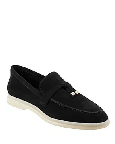 Marc Fisher Ltd. Women's Yanelli Suede Slip On Loafer Flats In Black