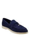 Marc Fisher Ltd Women's Yanelli Suede Slip On Loafer Flats In Dark Blue