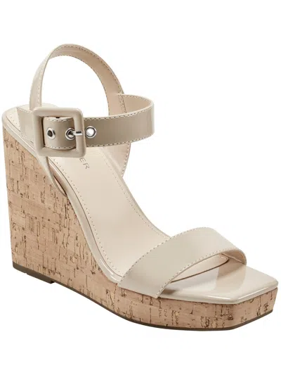 Marc Fisher Lukey Womens Cork Open Toe Wedge Sandals In Multi