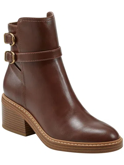 Marc Fisher Marieta 2 Womens Faux Leather Zipper Ankle Boots In Multi