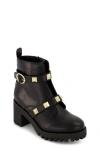 Marc Fisher Little Girls Block Heel Pyramid Ankle Booties In Black