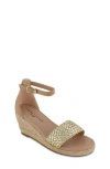 Marc Fisher Marren Web Espadrille Wedge Sandal In Tan