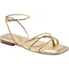Marc Fisher Mayte Ankle Strap Sandal In Metallic Gold