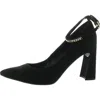 Marc Fisher Barns 2 Womens Chain Faux Suede Block Heels In Black