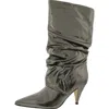 Marc Fisher Mfkailee Womens Sequined Manmade Knee-high Boots In Silver