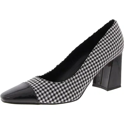 Marc Fisher Mfkapila Womens Pattern Textured Block Heels In Black,white Multi