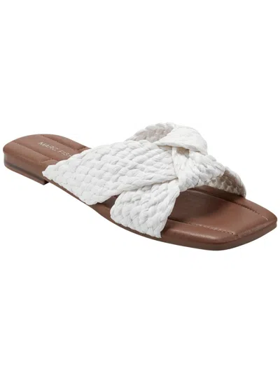 Marc Fisher Mflasket Womens Woven Slip On Slide Sandals In Multi