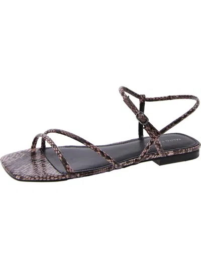 Marc Fisher Mikal Womens Faux Leather Square Toe Dress Sandals In Multi