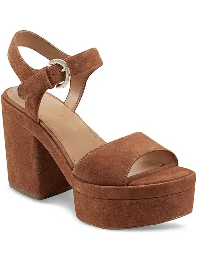 Marc Fisher Mlnormi Womens Padded Insole Suede Platform Sandals In Multi