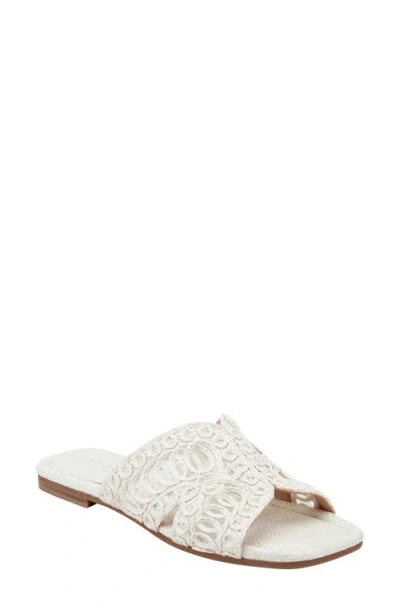 Marc Fisher Nalany Slide Sandal In White