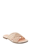 Marc Fisher Nylie Slide Sandal In Beige/white
