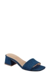 Marc Fisher Olysa Slide Sandal In Dark Blue