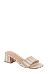 Marc Fisher Olysa Slide Sandal In Light Natural Stripe