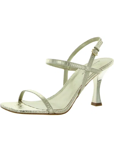 Marc Fisher Padre Womens Open Toe Ankle Heels In Gold