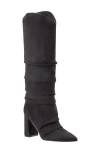 Marc Fisher Pointed Toe Knee High Boot In Black