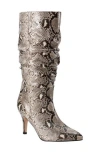 Marc Fisher Pointed Toe Slouch Boot In Animal Print