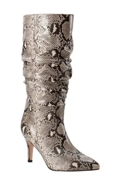 Marc Fisher Pointed Toe Slouch Boot In Animal Print