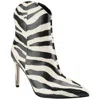 Marc Fisher Revati 2 Womens Faux Leather Pointed Toe Ankle Boots In Animal Print