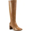 Marc Fisher Revely Womens Leather Square Toe Knee-high Boots In Multi