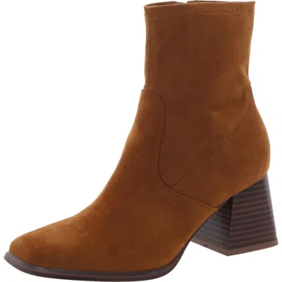 Marc Fisher Rodana Womens Zipper Faux Suede Ankle Boots In Multi