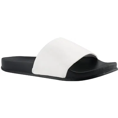Marc Fisher Sarri Womens Faux Leather Slip On Pool Slides In Multi