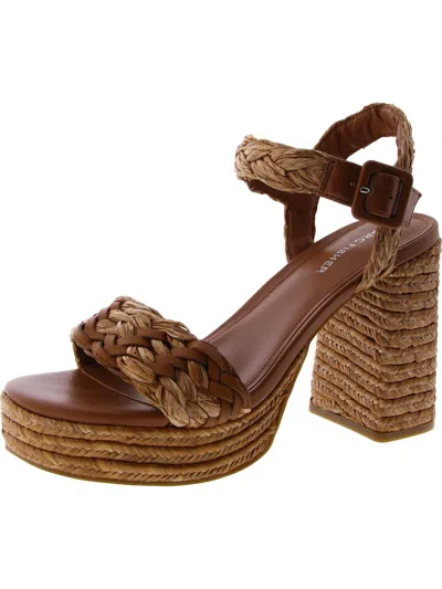 Marc Fisher Seclude Womens Woven Block Heel Platform Sandals In Multi