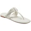 Marc Fisher Tanya Womens Faux Leather Strappy Thong Sandals In Multi