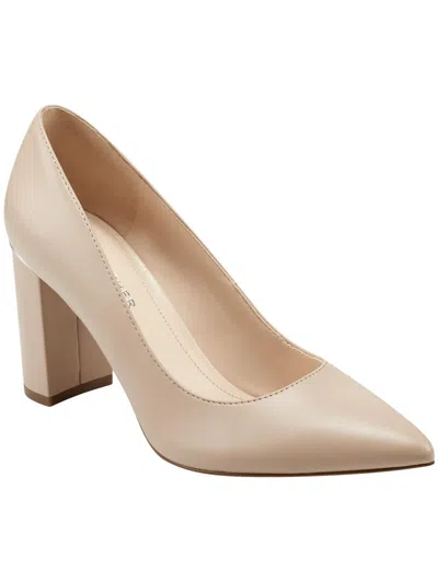 Marc Fisher Viviene 4 Womens Faux Leather Pointed Toe Pumps In Brown