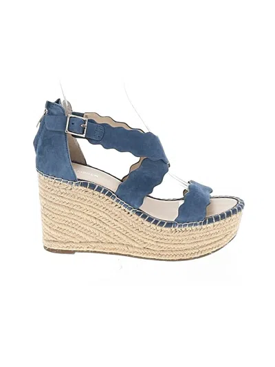 Pre-owned Marc Fisher Wedges In Blue