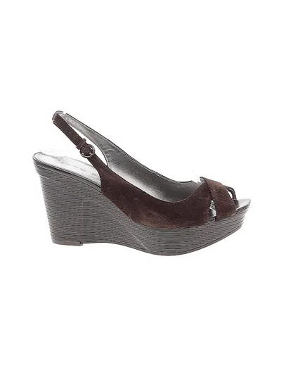 Pre-owned Marc Fisher Wedges In Brown