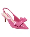 Marc Fisher Women's Allon Bow Slingback Pumps In Pink Patent