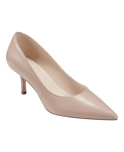 Marc Fisher Women's Alola Slip-on Pointy Toe Dress Pumps In Light Natural Leather