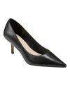 Marc Fisher Alola Womens Leather Slip On Pumps In Black Leather