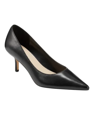 Marc Fisher Alola Womens Leather Slip On Pumps In Black