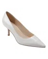 Marc Fisher Alola Womens Leather Slip On Pumps In Cream Leather